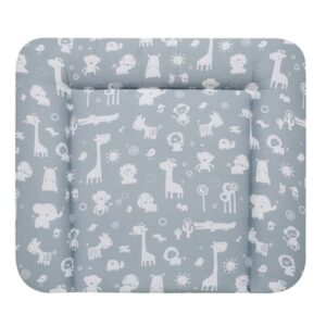 Alvi Wickelauflage Molly Folie Zootiere puderblau 85 x 75 cm