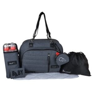 BABY ON BOARD Wickeltasche Daily Smoke Grau