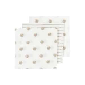 MEYCO Mullwindeln 3er-Pack Dot Stripe Sand