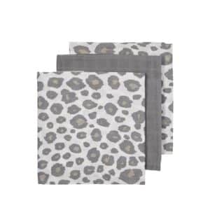 Meyco Mullwindeln 3er-Pack Panther Neutral/Grau 70 x 70 cm