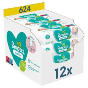 Pampers Feuchttücher Sensitive 624 Tücher (12 x 52 Stk)