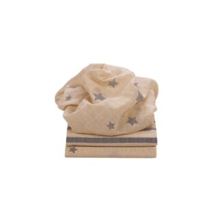 odenwälder Mullwindeln 3er-Pack beige 80 x 80 cm