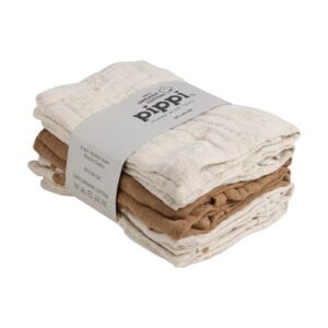 pippi Muslin Tücher 6er Pack Almond